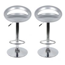 Wyctin - Set di 2 Semplice e casual in stile europeo abs Sedia da bar Grigio
