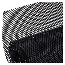 Cyslmuk - Griglia anteriore per auto in lega di alluminio 3x6mm, griglia paraurti, griglia a diamante universale, nero