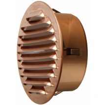 Griglia di Aerazione Tonda in rame con Retina Anti insetti Ø15 cm - GR12P-01