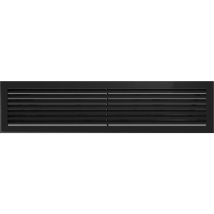 Griglia Di Ventilazione Kratki Fresh 17 X 70 Cm Nero Griglia Aria Calda Con Lamelle In Acciaio Griglia Di Scarico Per Ventilazione Camino Per Ogni 