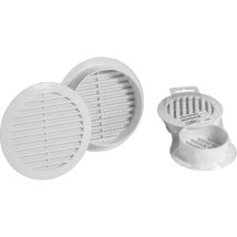 Dakota – Griglia Fissa Tonda DM 100 in ABS – Ventilazione Interna ed Esterna – Protezione Parainsetti