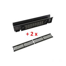 Starplast - griglia abs cm 13X50 carrabile canaletta cm 100X13 drenaggio acqua C250 35629V 2XGRIGLIE + canaletta (2X37781 + 35629)