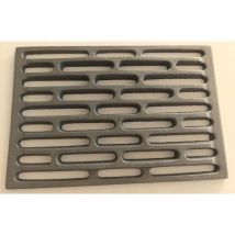 Griglia in ghisa per camino stufa barbecue Fondello per Cenere, cm 19,5x29 smussata ai bordi