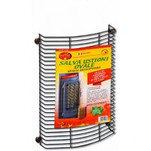 Griglia antiscottatura salva ustioni stufe a pellet e legna con vetri ovali 29,5xh 42,5