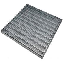 Griglia zincata quadrata antitacco con telaio – 225x225 mm