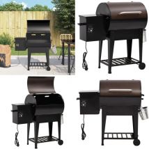 Gril à granulés avec étagère inférieure noir 94 cm fer - gril à granulés - grils à granulés - Home & Living - Noir