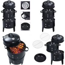 Gril barbecue au charbon 3 en 1 40x80 cm - barbecue au charbon - barbecues au charbon - Home & Living - Noir