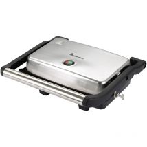 ‎ Masterpro - MasterPRO électrique Grill à contact revêtement anti-adhésif, boîtier Cool-Touch, protection contre la surchauffe noir,acier inoxydable
