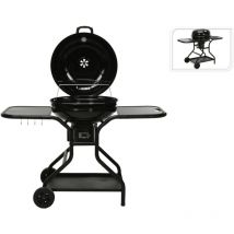 Progarden - Gril sur roues avec table latérale noir