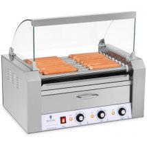 Royal Catering - Grill a Saucisses Hot Dog Pains 9 Rouleaux 2 600 w 2 Zones Chauffantes Tiroir