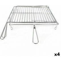 Grille pivotante chromée Algon 40 x 45 x 10 cm (4 pièces)