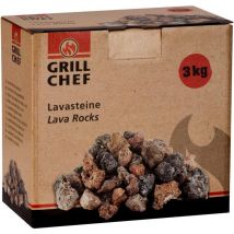 Activa - grillchef Lavasteine 3kg Nachfüllpackung für Lavastein-Gasgrills Gleichmäßige Wärmeverteilung & Wärmespeicherung Zum Auffangen von Fett