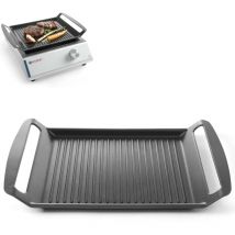 Hendi - Plaque grillagée nervurée pour plaques à induction teflon 39x26cm 629130