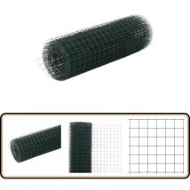 Grillage acier avec revêtement en pvc 10x0,5 m vert - Clôture Jardin - Grillage Agricole - Clôture Rigide - Protection Terrain - Volière