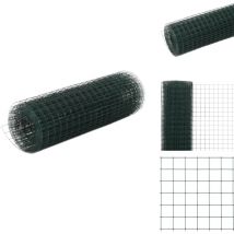 Grillage Acier avec revêtement en pvc 10x0,5 m Vert - Grillage - Grillages - Clôture - Clôtures