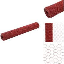 Grillage Acier avec revêtement en pvc 25x1 m Rouge - Grillage - Grillages - Clôture - Clôtures