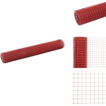 Grillage Acier avec revêtement en pvc 25x1 m Rouge - Grillage - Grillages - Clôture - Clôtures