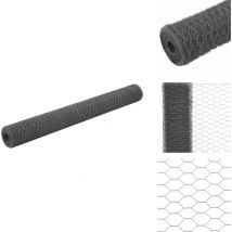 Grillage Acier avec revêtement en pvc 25x1,2 m Gris - Grillage - Grillages - Clôture - Clôtures