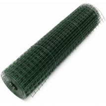 Grillage aviaire 4 coins avec maille 25 x 2 5mm 100 cm x 25 m vert