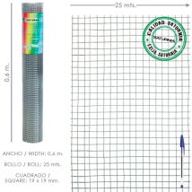 Treillis électrosoudé galvanisé 19x19/60 cm. rouleau 25 Mètres Usage Domestique