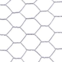 Maille métallique galvanisée à triple torsion, carrée : 19x0,7mm / 1x10m nortene
