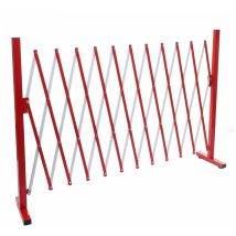 Mendler - Grillage HWC-B34, grille protectrice télescopique, aluminium rouge/blanc - hauteur 103cm, largeur 37-300cm