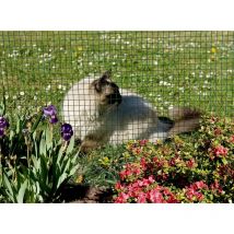 Grillage métal plastifié 'Fensanet Plast 25' - 1 x 5 m - 25,4 x 25,4 x 0,85/1,2 mm - Vert - Nortene