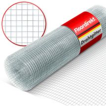 Grillage métallique 50 cm x 5 m, Mailles Fines, Galvanisé, Mailles : 6,3 x 6,3 mm