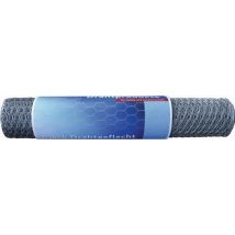 Grillage métallique longueur 10 m, hauteur 1 m tresse hexagonale, galvanisée largeur de la maille 25 mm