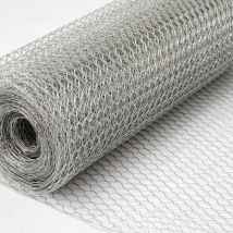 Niederberg Metall - Grillage Métallique pour Cloture Maillage Hexagonal : 13x13mm Longueur 25m Hauteur 75cm Clôture pour animaux et plantes Galvanisé