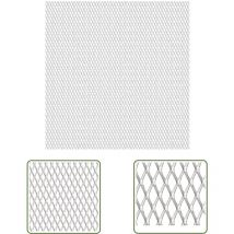 Jinlefu - The Living Store Panneau de grillage de jardin Acier inox 100x85 cm 30x17x2,5 mm - Panneaux De Clôture - Clôture Métal - Grillage