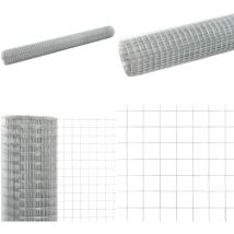 Vidaxl - Grillage pour volière acier galvanisé 10x1,5 m argenté - Clôture Métallique - Grillage Agricole - Clôture Pliable - Clôture Jardin