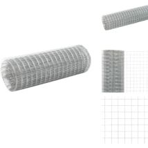 Vidaxl - Grillage pour volière acier galvanisé 25x0,5 m argenté - Clôture Métallique - Grillage Agricole - Clôture Pliable - Clôture Jardin