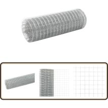Vidaxl - Grillage pour volière acier galvanisé 25x0,5 m argenté - Clôture Métallique - Grillage Agricole - Clôture Pliable - Clôture Résistante