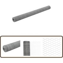 Grillage pour volière Acier galvanisé 25x1,5 m Argenté - Clôture - Grillage - Clôture Rigide - Volière - Protection Animale