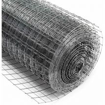 Grillage volière Acier galvanisé Maille carrée 19x19mm Rouleau 5m Hauteur 50cm Clôture Enclos