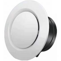 Litzee - Grille aération VMCGrille d'aération ronde de type disque réglable - Grille d'aération - Bride blanche de 75 à 200 mm- 150mm