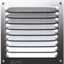 Sivac - Grille aluminium argent mat avec moustiquaire 15x15 cm
