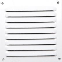 Sivac - Grille aluminium blanc avec moustiquaire 10x10 cm