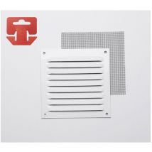 Fepre - Grille Avec Toile Moustiquaire Alum 0.6 Couleur Blanc Laqué 100x100mm (g)