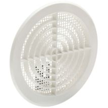 Edm - Grille Avec Toile Moustiquaire Couleur Blanche D-12.5-14cm Abs