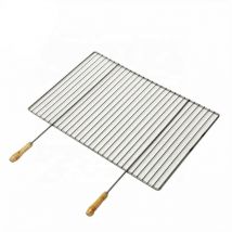 Hamea Home - Grille barbecue 90x40 avec poignée bois