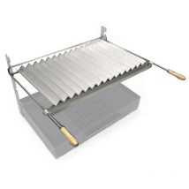 Hamea Home - Grille barbecue avec récupérateur graisse 60x56 pour crémaillères (grille seule)