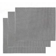 Grille Barbecue Tapis de Cuisson Antiadhésif 3 Pièces - Feuille de Cuisson Réutilisable Résistante à la Chaleur de Gril, pour Le Barbecue D'intérieur