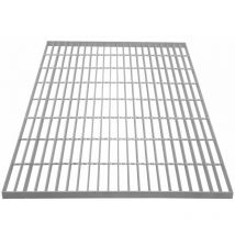 Monster-shop - Grille Caillebotis Acier Galvanisé 800mm x 800 mm - Min 260gr/m² Maille 32 x 100mm Grillage Revêtement Sol Passerelle Passage Voiture