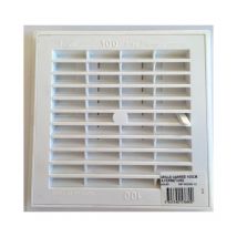 Grille carrée à fermeture à bâtir pvc - Surface ventilation: 100 - Dim mm: 176 x 176