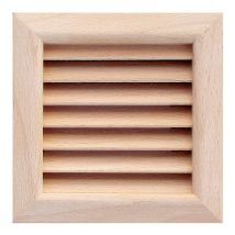 First Plast - Grille carrée en bois 112x112mm, trou 100x100mm, à encastrer - Sapin