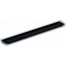 Grille d'aération aluminium - Décor : Noir - Longueur : 440 mm - Encastrement : 407 x 58 mm Itar