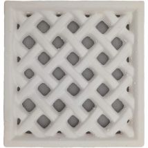 DMS - Grille d'aération Claustra Terre cuite Blanche – 25 x 24 cm