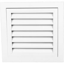 Grille d'aération de pignon 35 x 35 cm, taille extérieure 29,5 x 29,5 cm, taille intérieure, couvercle de ventilation murale en alliage d'aluminium